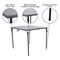 Emma and Oliver 2.83-Foot Square Bi-Fold Plastic Folding Table with Carrying Handle